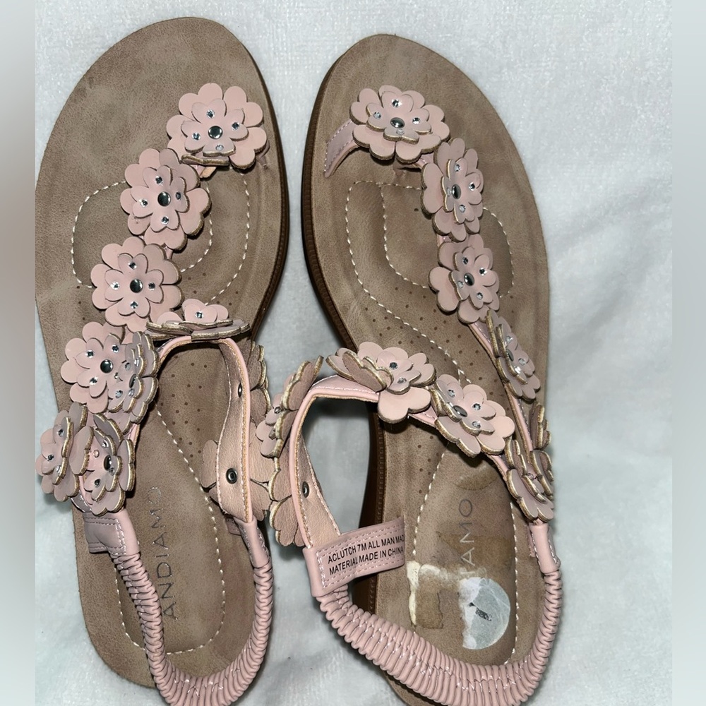 Andiamo Women's Floral Sandals - Pink